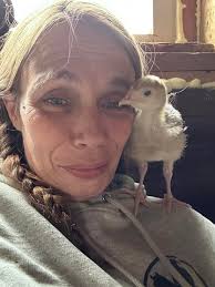 Not a chicken, but an extremely needy and snuggly turkey.