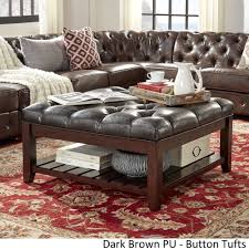 With the comfort of an ottoman and the convenience of a coffee table, this lennon ottoman coffee. Inspire Q Lennon Espresso Planked Storage Ottoman Coffee Table By Classic Walmart Com Walmart Com