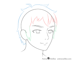 How To Draw Male Anime Face In 3 4 View Step By Step Animeoutline In order to draw a 3/4 view face properly, you'll need to understand some simple knowledge on perspective and anatomy drawing a 3/4 view in anime style. how to draw male anime face in 3 4 view