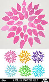 Dahlia Flower Clip Art Ver 1 Flower Clipart Dahlia Flower Clip Art