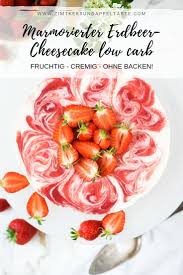 Marmorierter Strawberry Cheesecake Low Carb Erdbeer Cheesecake Rezept Erdbeer Kasekuchen Erdbeerkasekuchen Ohne Backen Erdbeer Kasekuchen Rezepte