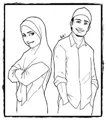 Gambar with aplikasi picsart , ada pertanyaan ? 55 Gambar Sketsa Kartun Muslimah Berpasangan Terbaru Koleksi Gambar Sketsa Terlengkap