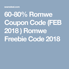 60 80 Romwe Coupon Code Feb 2018 Romwe Freebie Code 2018 Coding Promo Codes Coupon Coupons