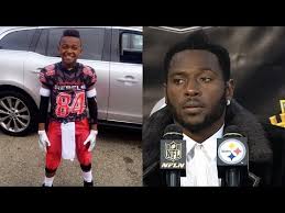 Brown played only 40 percent of offensive snaps in a win over new orleans in the divisional round, catching one of three targets for 10 yards. Antonio Brown Says 9 Year Old Son Needs To Stay The F K From Around Me Youtube