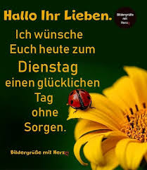 Hallo Ihr Lieben Ich Wunsche Euch Dienstag Grusse Dienstag Spruche Dienstag