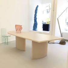 Soap Matte Resin Long Dining Table By Sabine Marcelis Off White Pink In 2020 Dining Table Long Dining Table Round Marble Dining Table
