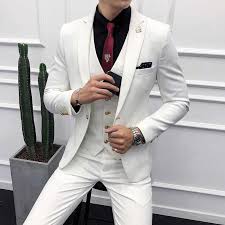 Dabit apparel has mens wedding suits for you! 3pc White Suit Men Brand New Slim Fit Business Formal Wear Tuxedo High Quality Wedding Dress Mens Suits Casual Costume Homme Suits Aliexpress