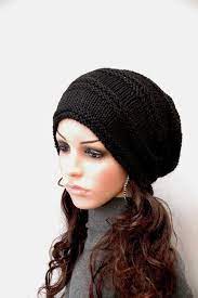 Super Cool Chunky Bag Hat Best Selling Item In My Shop This Wool Hat Features On An Interesting Slouchy Shape You Can Hi Knitted Hats Hand Knit Hat Wool Hat