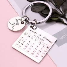 Love K Chain Personalized Calendar Key Chain Calendar Keychain Personalised Calendar Keychain