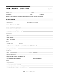 We provide, fillable, trade business forms for hvac, heating, ventilation and air conditioning work in microsoft word format and as interactive pdf, fillable forms: Hvac Checklist Fill Online Printable Fillable Blank Pdffiller