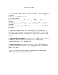 In the last three stanzas, the tone of the poem shifts. Riddle Poetry Rubric 2