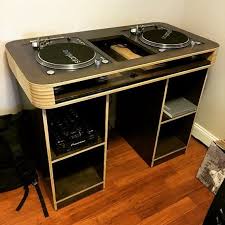 Custom Dj Table Dj Desk Dj Setup Turntable Desk Dj Table Dj Setup Vinyl Storage