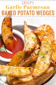 These Oven Baked Crispy Potato Wedges Are Seriously Crispy Just Like The Fried Onces But Only These Are Wedges Recipe Potato Wedges Recipe Potato Wedges Baked