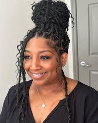 Armpit length bohemian locs with Christy curl. #bohemianlocs #atlstylist  #bohemianbraids #braidsgang #protectivestyles