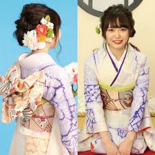 振袖に合うロングヘアのシニヨンスタイル成人式の髪型ヘアアレンジ