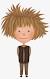 Wild Messy Hair Cartoon