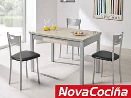 Mesa cocina modelo karina extensible de 2 alas de cristal de 30 cm de 100 x 60. Mesa Extensible De Cristal Alba Para Cocina Anova Cocina