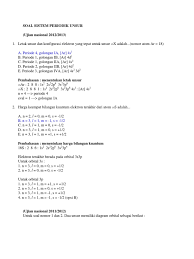 Check spelling or type a new query. Soal Dan Jawaban Sistem Periodik Unsur Peranti Guru