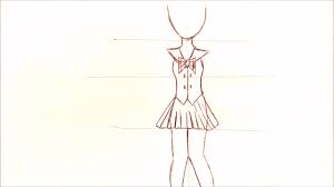 Anime characters can vary in shape and size, but start by drawing them with human proportions before modifying them. Drawing A Basic Full Body Anime Manga Girl Youtube