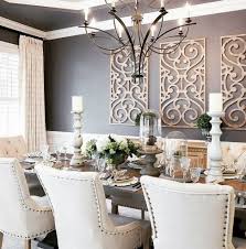 For wall decor that highlights the entire dining space, consider using paint as a special effect. White Wall Decor For Dining Room Novocom Top