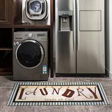 Storage ideas that also decorate a laundry room a lot of the functional things in a laundry room can be doubled as vintage decor pieces. Gracie Oaks Vintage Laundry Room Runner Rug Anti Fatigue Laundry Rug Striped Floor Runners Non Skid Kitchen Rug Farmhouse Washhouse Basement Mat Bathroom Rugs Non Slip Rubber Area Rug Wayfair