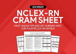 Nclex Rn Cram Sheet For Nursing Exams 2019 Update Nurseslabs