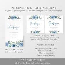 This gift can be anything from a gift bag to a home made snack or candy. Blue Floral Baby Shower Favor Tags Template Printable Boy Baby Shower Plumpolkadot