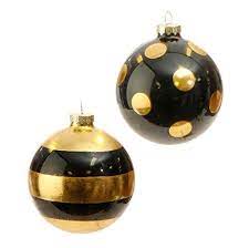 What are the shipping options for christmas ornaments? Raz Imports 4 Black And Gold Shimmery Stripe And Polka Https Www Amazon Com Christmas Decorations Sale Christmas Ornament Sets Gold Christmas Ornaments