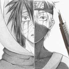 Art By Akito Kakashi Obito Kid Version Even When They Were Kid They Share The Same Emotion They Both Are Naruto Drawings Kakashi And Obito Naruto Sketch