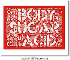 Sugar And The Ph Miracle Diet Text Background Word Cloud Concept Art Print Poster