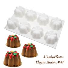 At present, silicone rubber cake molds need to be divided into different sizes or holes and the cost. Silicone Cake Mould Dessert Christmas Pudding Cakers Paradise