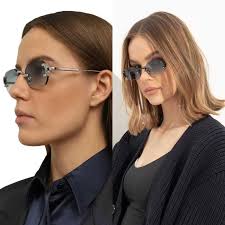 2025 Rimless Style New Luxury Fashion Trend Vintage John Sunglasses AMARU  UV400 Retro Square Design Unisex Original Quality