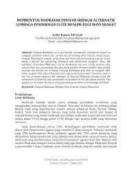 Madrasah diniyah miftahul hudaa soal pelajaran tauhid kelas 1. Pdf Membentuk Madrasah Diniyah Sebagai Alternatif Lembaga Pendidikan Elite Muslim Bagi Masyarakat