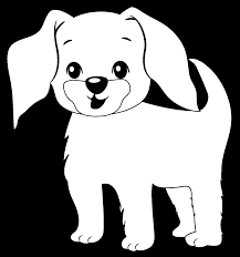 Puppy kleurplaat hond en kat. Schattige Cartoon Stijl Puppy Hond Kleurplaat