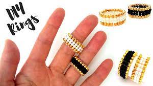 Adjust the ring size in this step. 10 Minutes Diy Ring Beaded Rings For Beginners Ring Making Tutorial Youtube