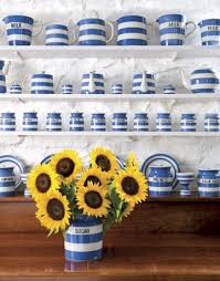 Cornish Ware Inspired Decorating Cornishware Kitchen Paint Colors Blue And White