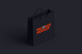 Black Paper Shopping Bag Mockup Bag Mockup Black Paper Paper Shopping Bag