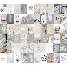 Brighten up your day and workspace with some pretty led lights and lamps. White Photo Wall Collage Kit White Aesthetic Off White Etsy
