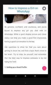 Method 1of 4:setting up a good profile. How To Impress A Girl On Chat For Android Apk Download