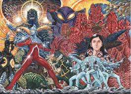 怪獣と宇宙人がとにかくいっぱい出てくるウルトラセブン漫画 伝説の同人誌 y ebihara 地球最悪の侵略 制作期間 1997年5月 99年11月 表紙イラスト 2008年描き下ろし ウルトラマン イラスト イラスト 京都アニメーション
