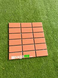 Gạch Mosaic Màu Nâu Đậm Men Mờ Hình Chữ Nhật