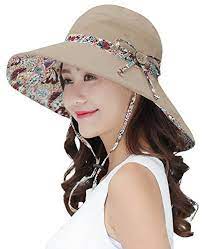Hindawi Sun Hats For Women Sun Hat Wide Brim Uv Protection Summer Beach Foldable Visor Khaki All4hiking Com Sun Hats For Women Packable Sun Hat Hats For Women