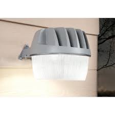 All Pro Gray Outdoor Integrated Led Area Dusk To Dawn Security Light With Built In Photocell At 3300 Lumens 5000k Daylight Al3050lpcgy The Home Depot