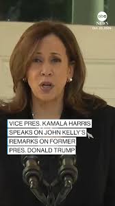 Vice Pres. Kamala Harris, speaking from Washington D.C., slammed former  Pres. Donald Trump after his former chief of staff, John Kelly, told the  New York Times that Trump could fit the bill