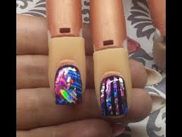 Nail Art Tutorial Transfer Foil Over Gel Polish Nail Art Tutorial Foil Nail Art Gel Nails