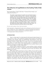 Pdf The Influence Of Log Defects On The Cutting Yield Of