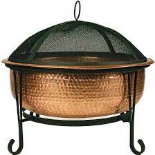 Great savings & free delivery / collection on many items. Global Outdoors 26 5 Genuine Copper Deep Bowl Fire Pit With Screen Cover And Safety Poker Fire Pits Kolenik Patio Lawn Garden