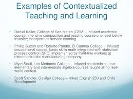 Contextualisation is achieved by including, modifying or substituting text. An Introduction To Contextualized Teaching And Learning Ppt Download