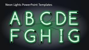Neon Lights Powerpoint Templates