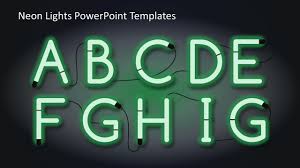 neon lights powerpoint templates